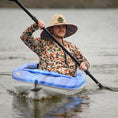 Load image into Gallery viewer, man in kayak wearing an old school camo straw hat