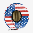load image into gallery viewer, Gator Waders Straw Hat American Flag 2