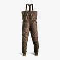 Load image into Gallery viewer, men's omega zip wader mossy oak bottomland back view