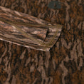 Load image into Gallery viewer, performance shirt in mossy oak bottomland view layered thumbhole