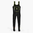Load image into Gallery viewer, mens retro waders lime - front view