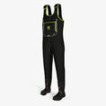 Load image into Gallery viewer, mens retro waders lime - side view