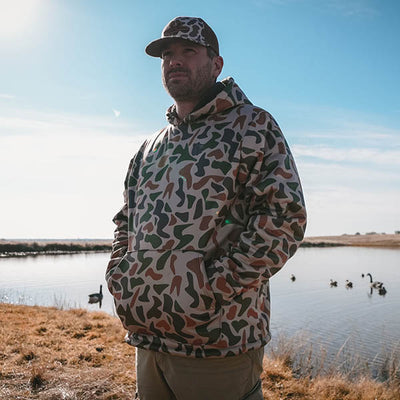  Gator Waders In Action Highball Hoodie Old School Camo 2 View 