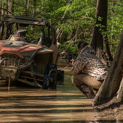  Gator Waders In Action Highball Hoodie Old School Camo 4 View 