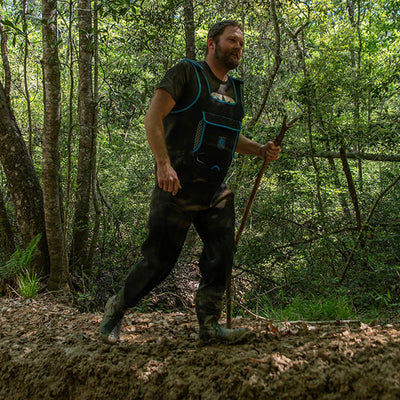  Gator Waders In Action Mens Retro Waders Blue 6 View 