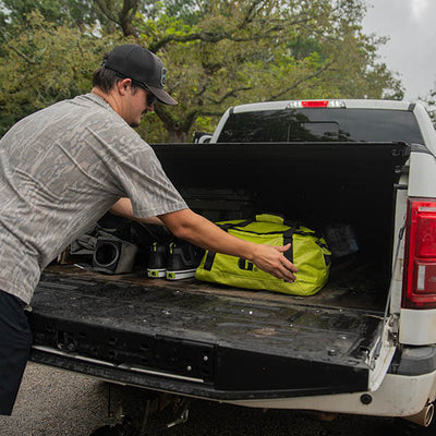  Gator Waders In Action Migrator Bag Lime 4 View 