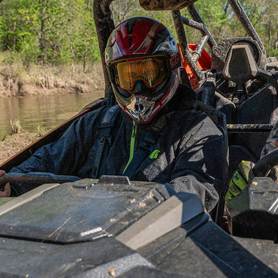  Gator Waders In Action Waterproof Bog Hoodie Black Lime  4 View 