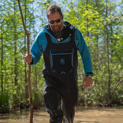  Gator Waders In Action Waterproof Bog Hoodie Blue 4 View 