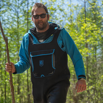  Gator Waders In Action Waterproof Bog Hoodie Blue 5 View 