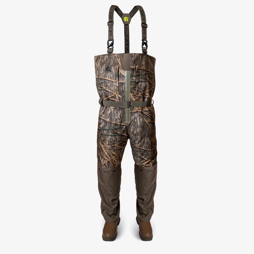 Omega Uninsulated Zip Waders | Mens - Mossy Oak Original Shadow