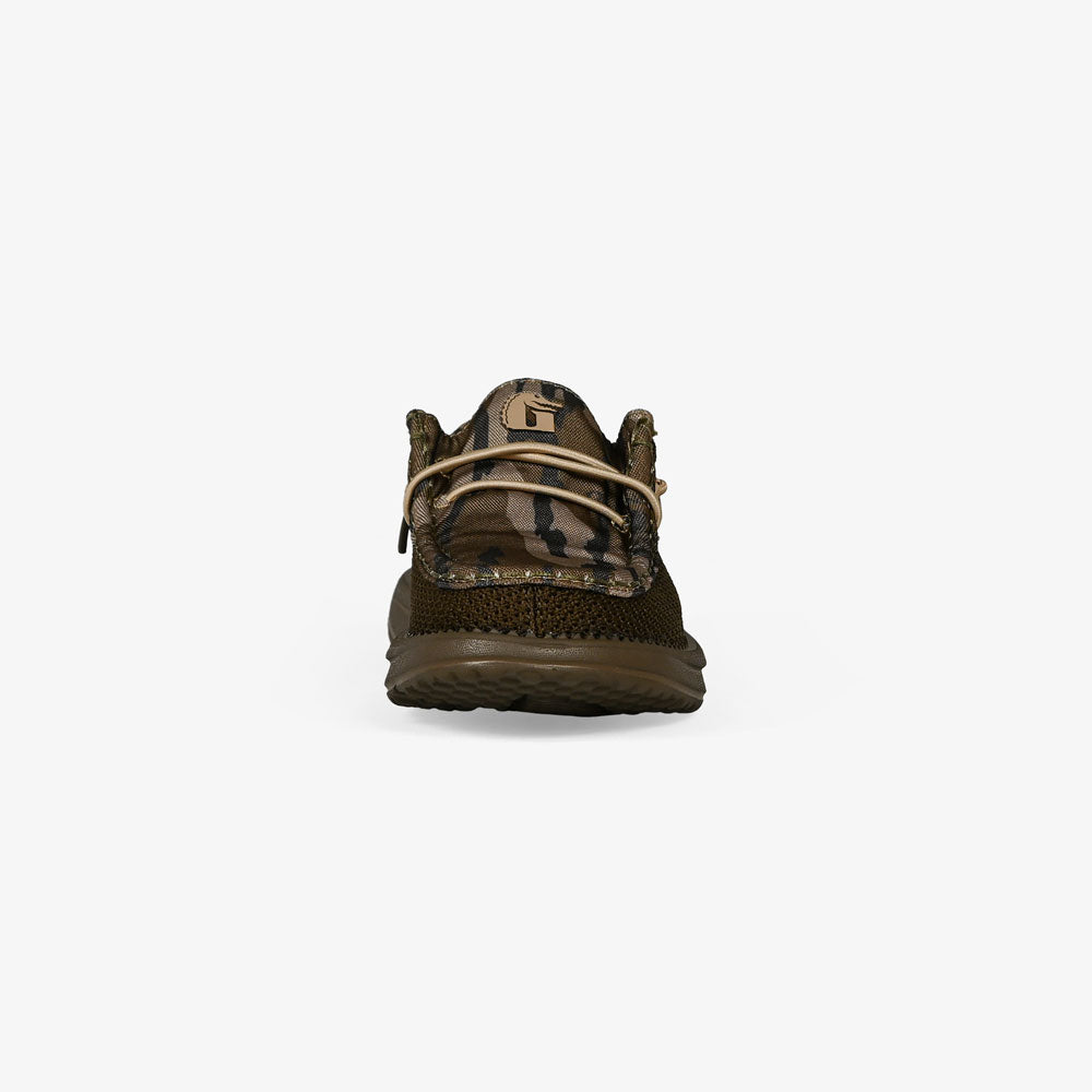 アトリエgg コットンクラウドムッシュ Camp Shoes | Kids - 2-Tone Mossy Oak Original Bottomland – Gator