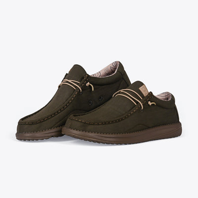 Hey Dude Wally Suede Shoe - Men's Shoes in Recycled Leather Nut