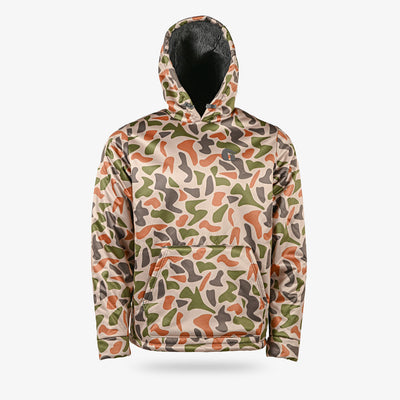 mens highball hoodie in old school camo - front view