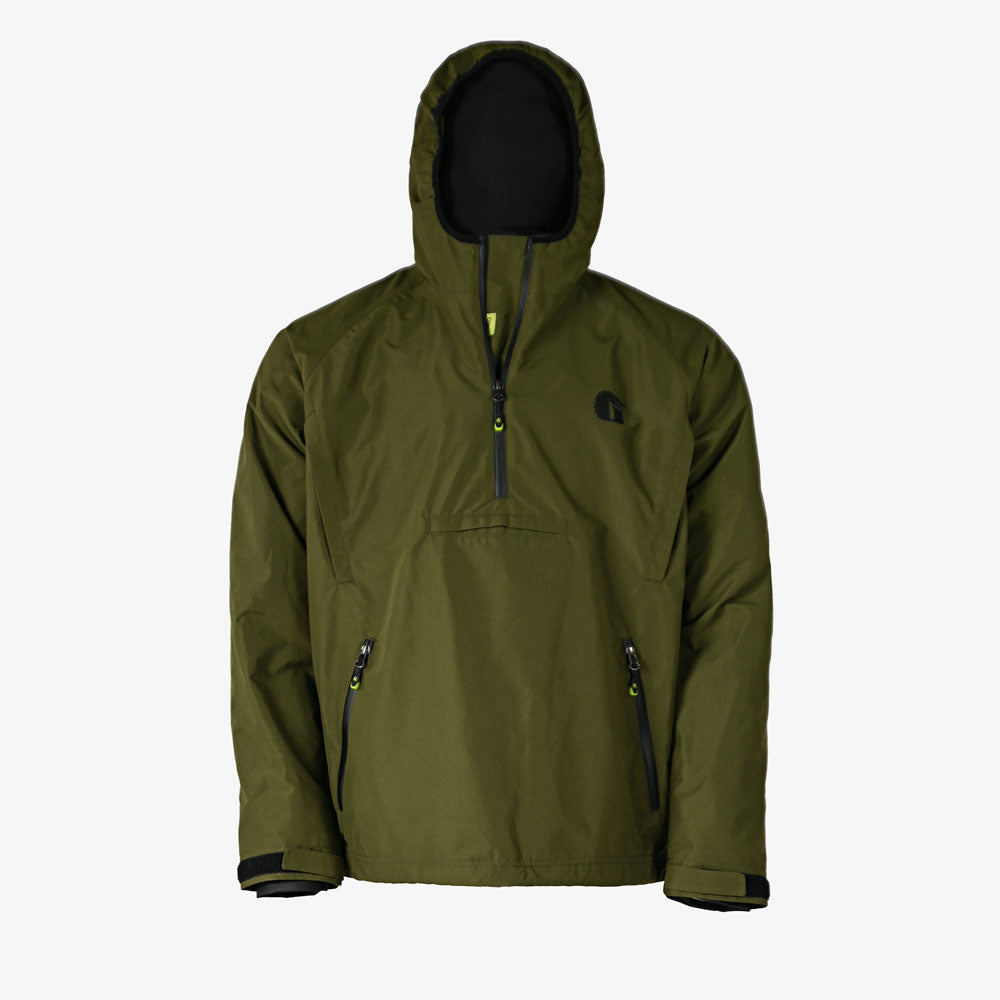 mens bog hoodie in olive - front view