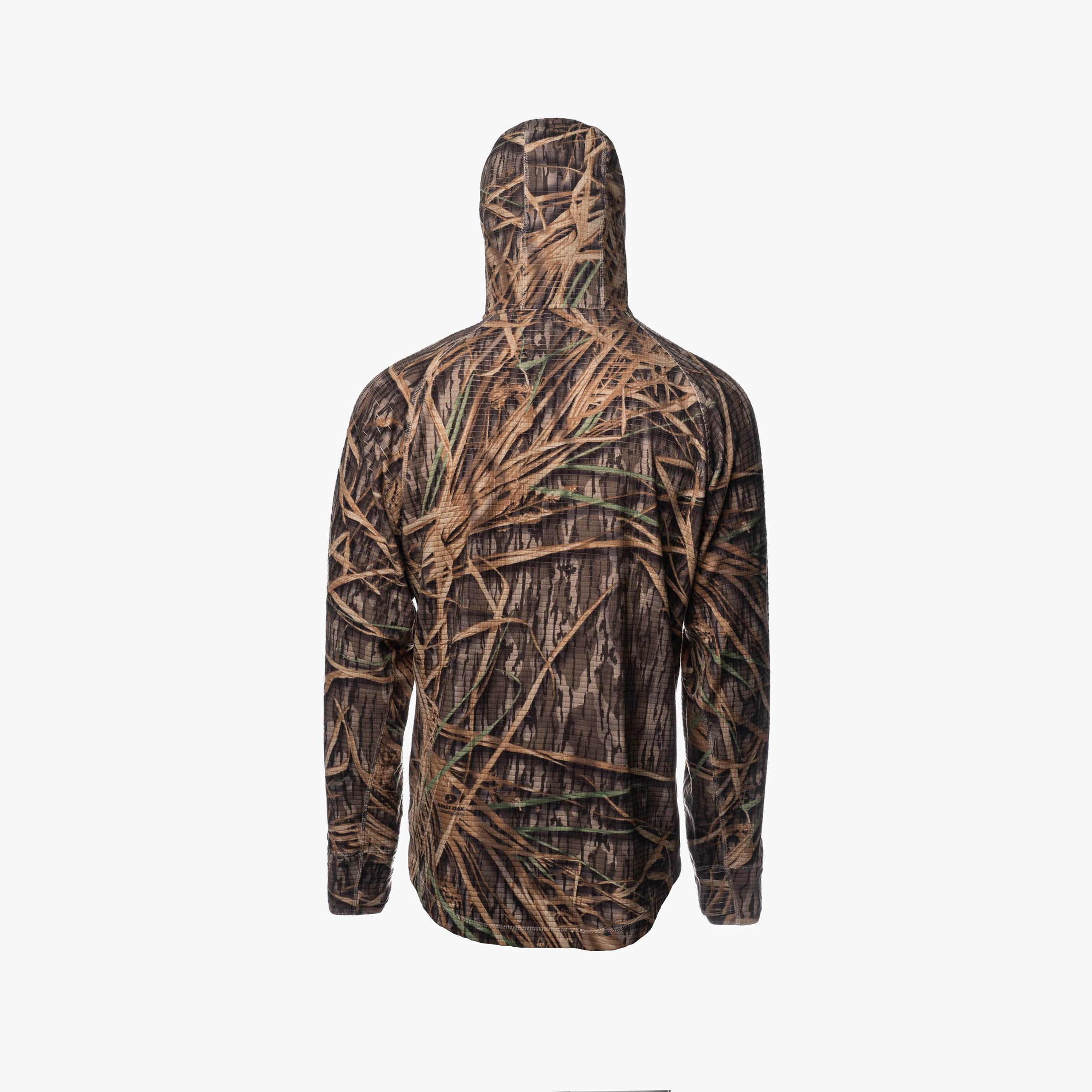 Gator Waders Studio Mens Waypoint Grid Fleece Hoodie Mossy Oak Original Shadow Grass 2