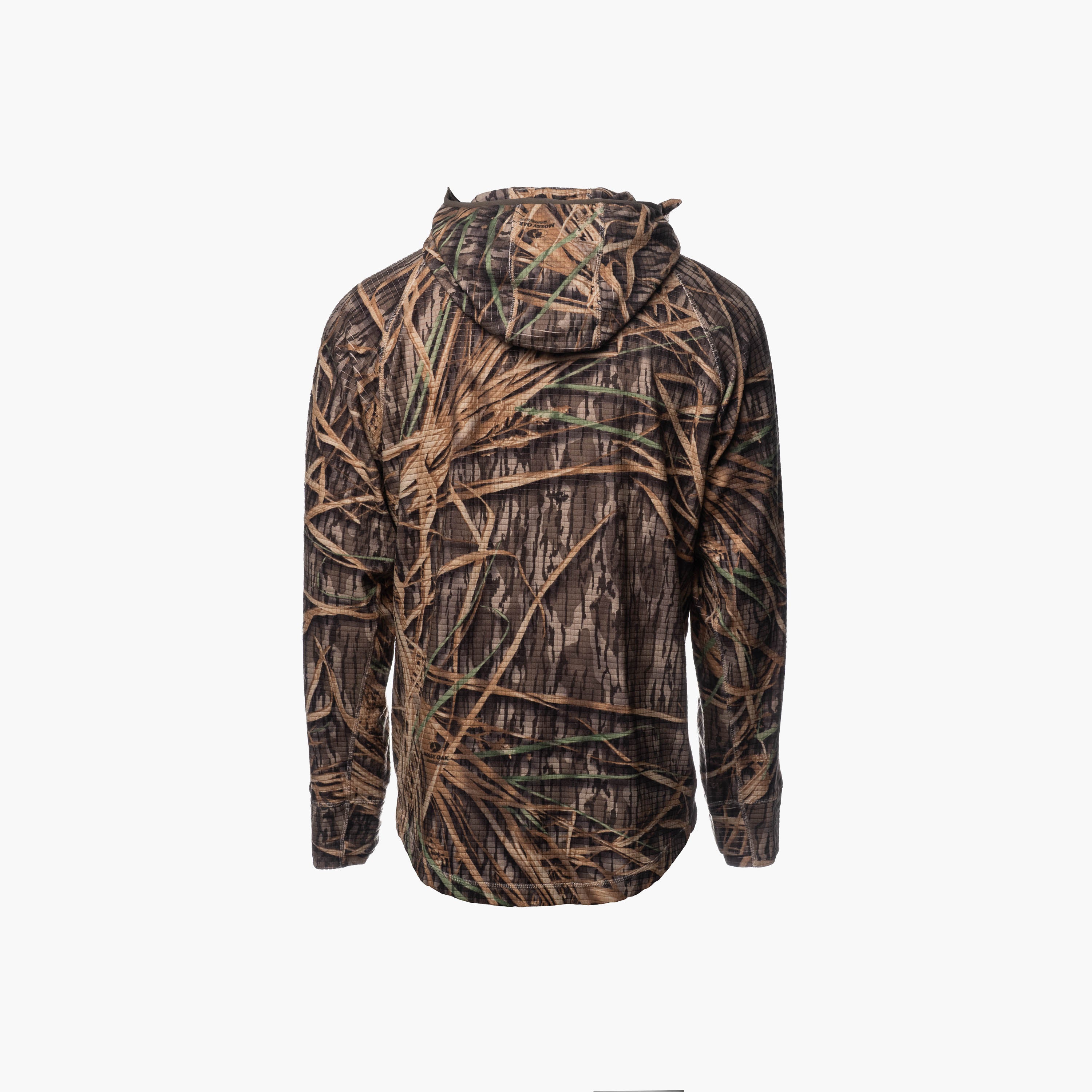 Waypoint Grid Fleece 1/2 Zip Hoodie | Mens - Mossy Oak Original