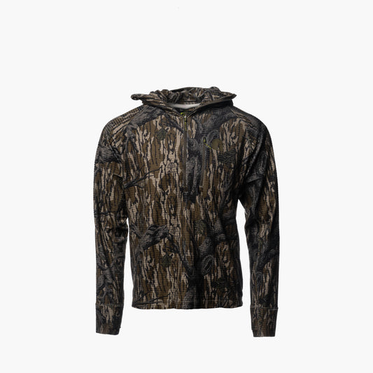 Waypoint Grid Fleece 1/2 Zip Hoodie | Mens - Mossy Oak Treestand
