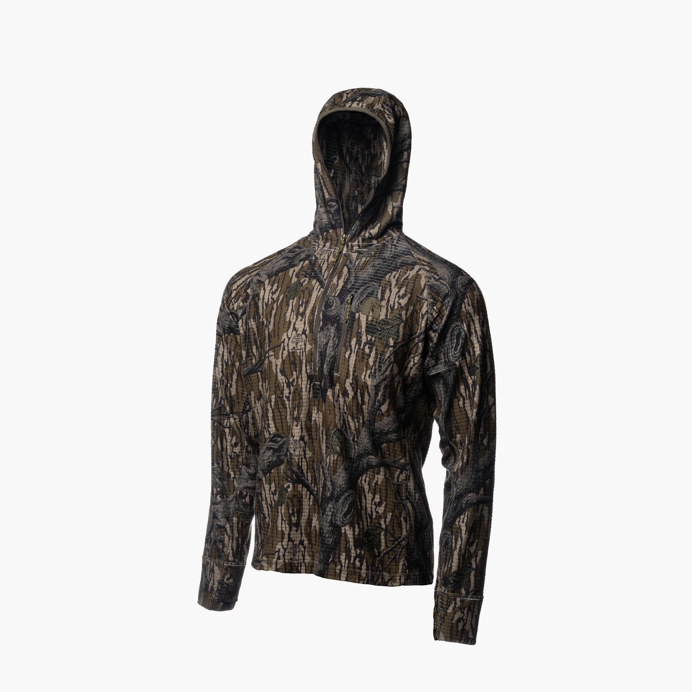 Gator Waders Studio Mens Waypoint Grid Fleece Hoodie Mossy Oak Treestand 4