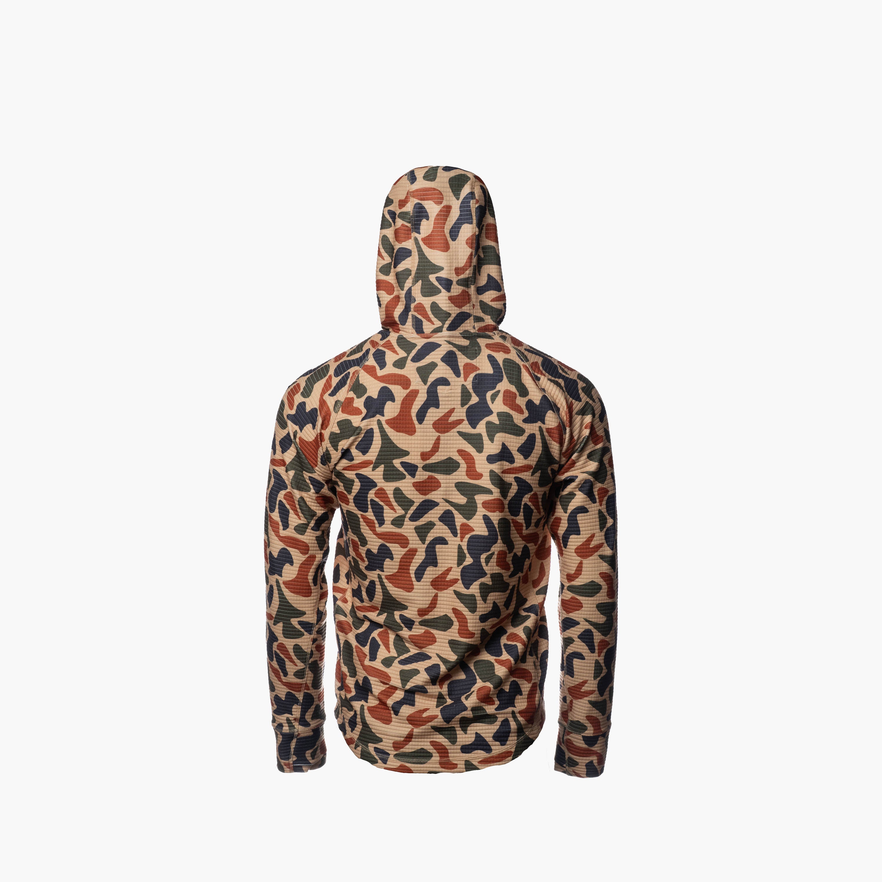 Waypoint Grid Fleece 1/2 Zip Hoodie | Mens - Old School Camo