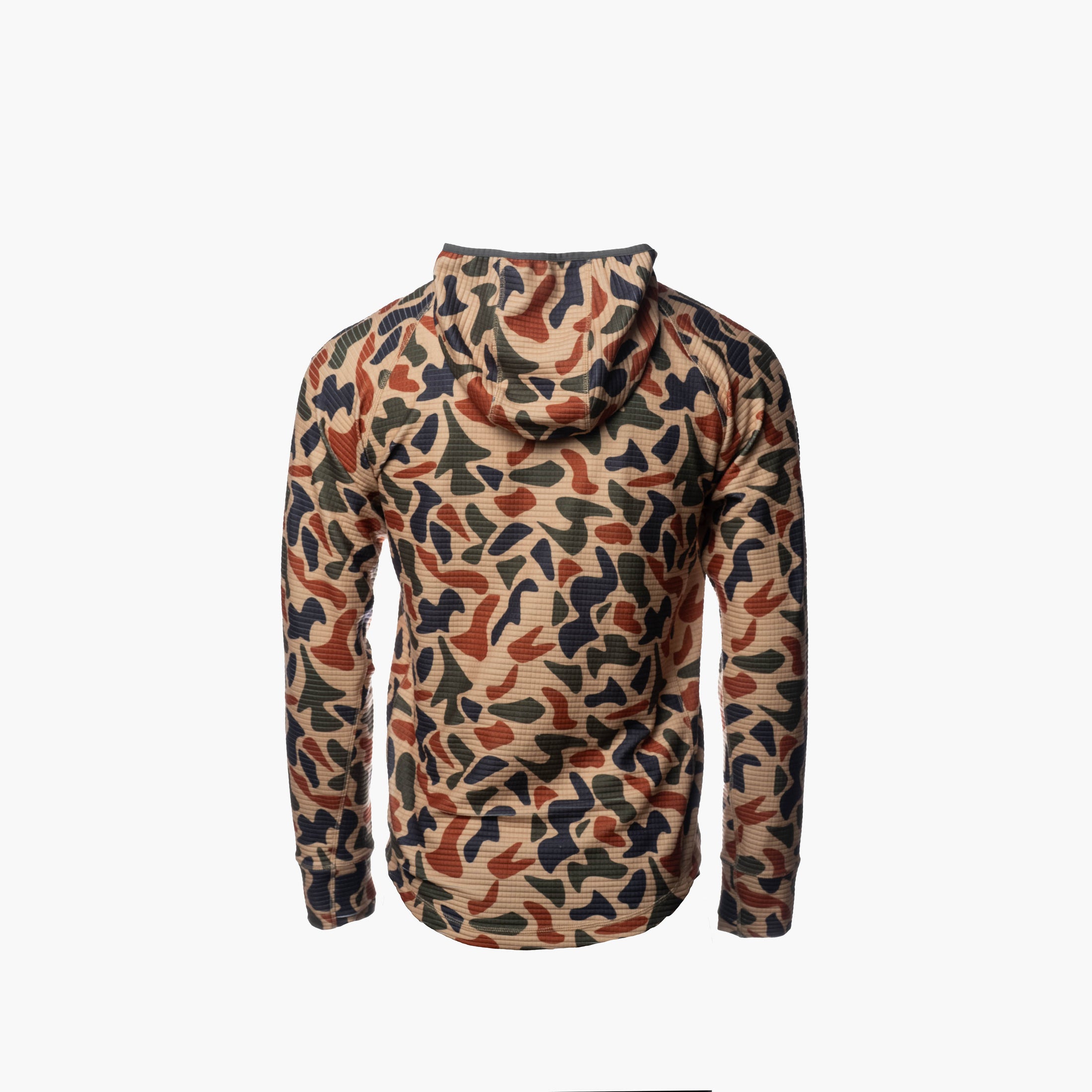 Gator Waders Studio Mens Waypoint Grid Fleece Hoodie Old School Camo 4