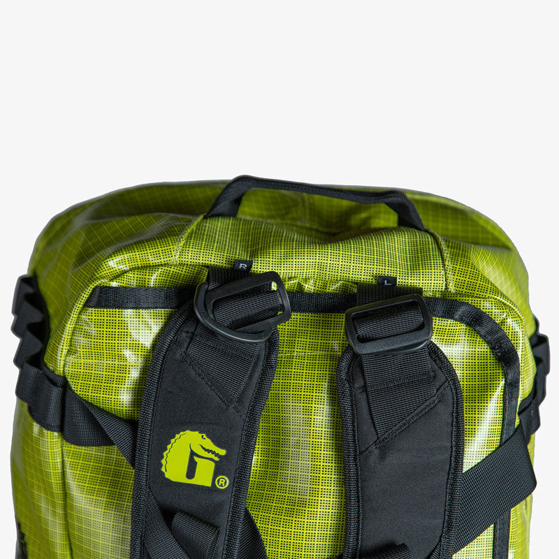 migrator duffle bag lime - top view