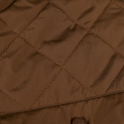 mens insulated snap shirt - chesapeake brown - fabric view