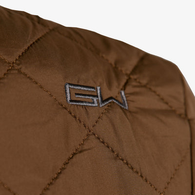 mens insulated snap shirt - chesapeake brown - logo view