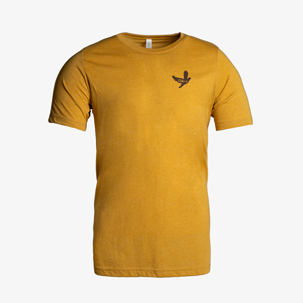 Dove Graphic Tee - Mustard Heather - Front View