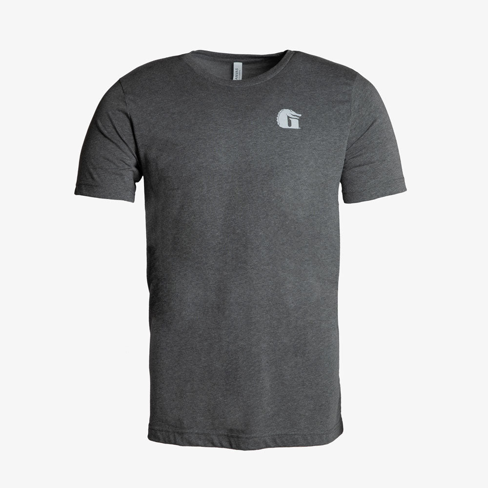 Flag Graphic Tee - Heather Charcoal Grey - Front View