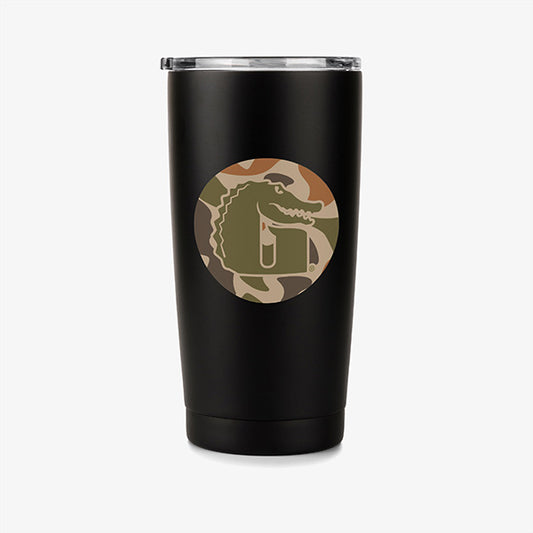 3.5-inch Old School Camo Circle "G" Decal | White