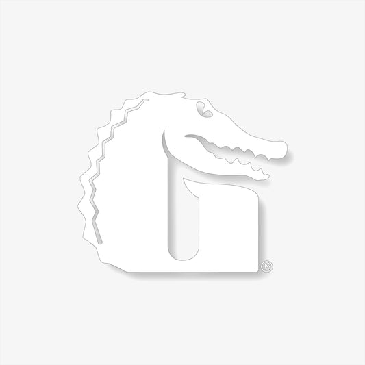 4-inch Gator Waders "G" Decal | White