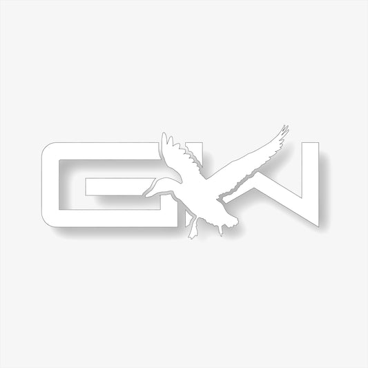 5-inch Gator Waders GW Flight Decal | White