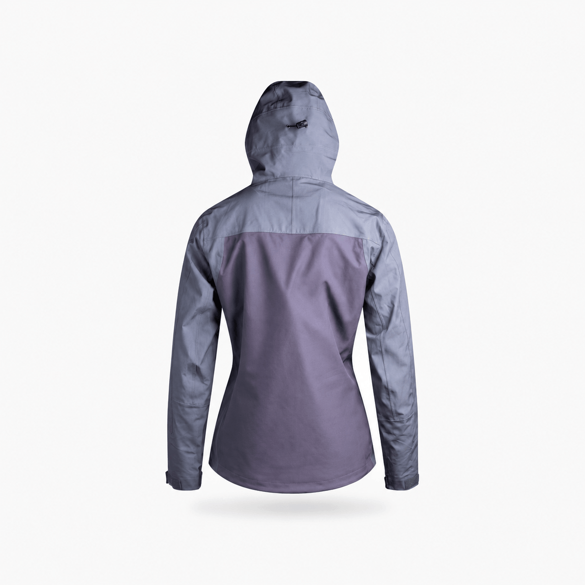 Tailored grey hooded jacket rear view 1 1